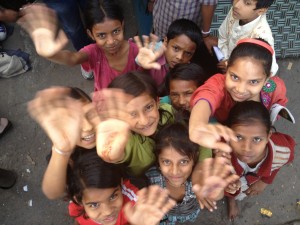 Kids at Delhi literacy center
